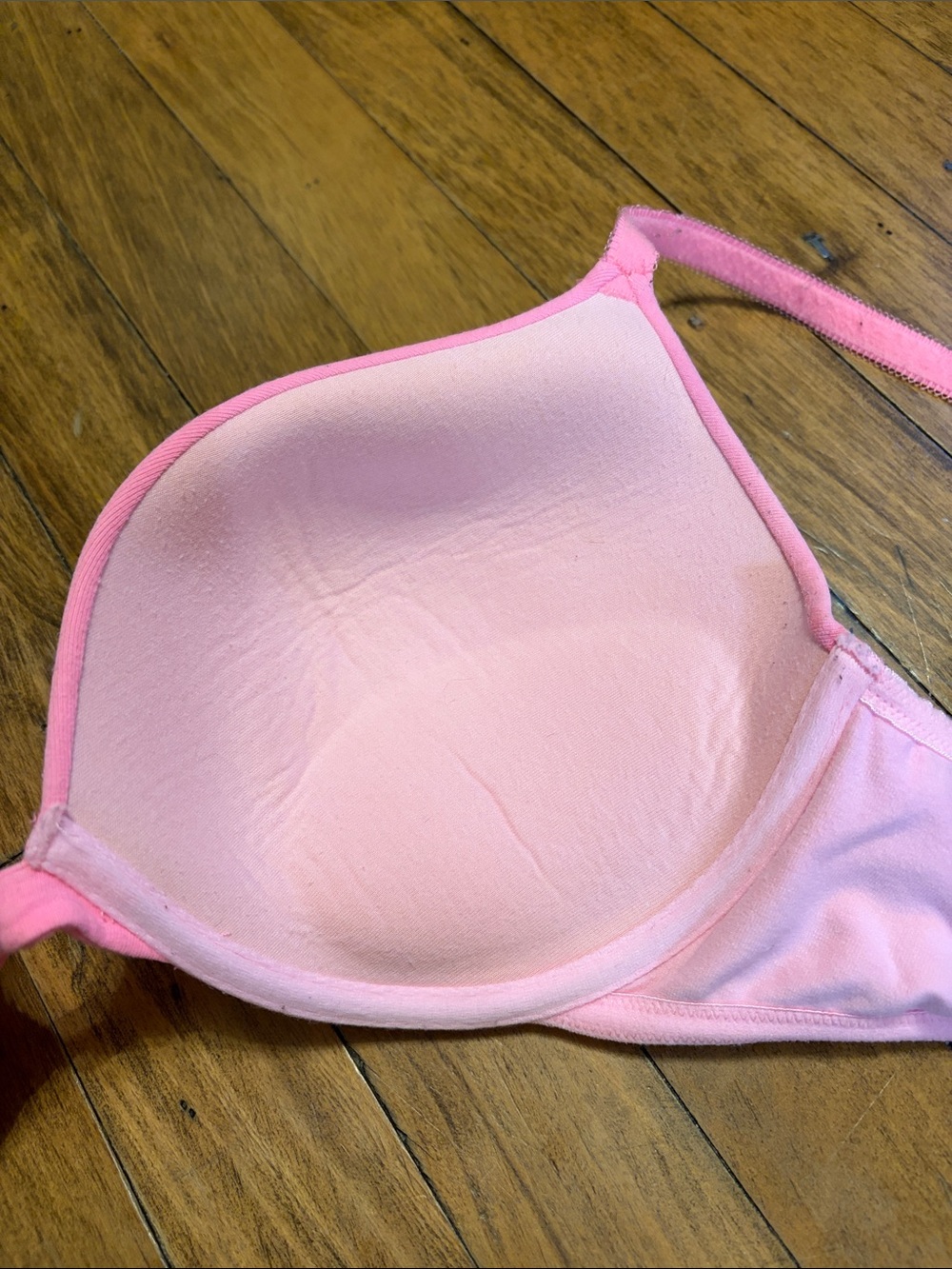 Victoria's Secret Hot Pink Lightly Padded Cotton T-Shirt Bra - Picture 9 of 12